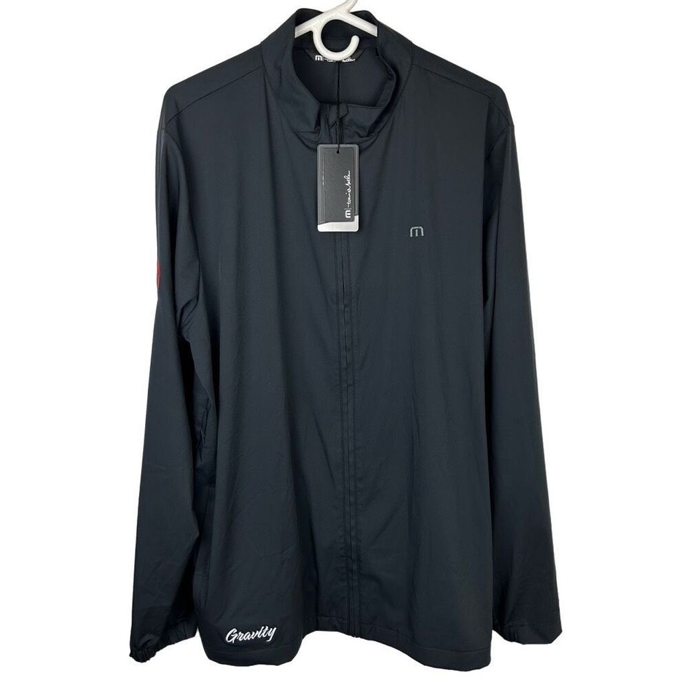 Travis Mathew Men's XL Black Surfside Zip LIGHT WEIGHT Golf Jacket NWT